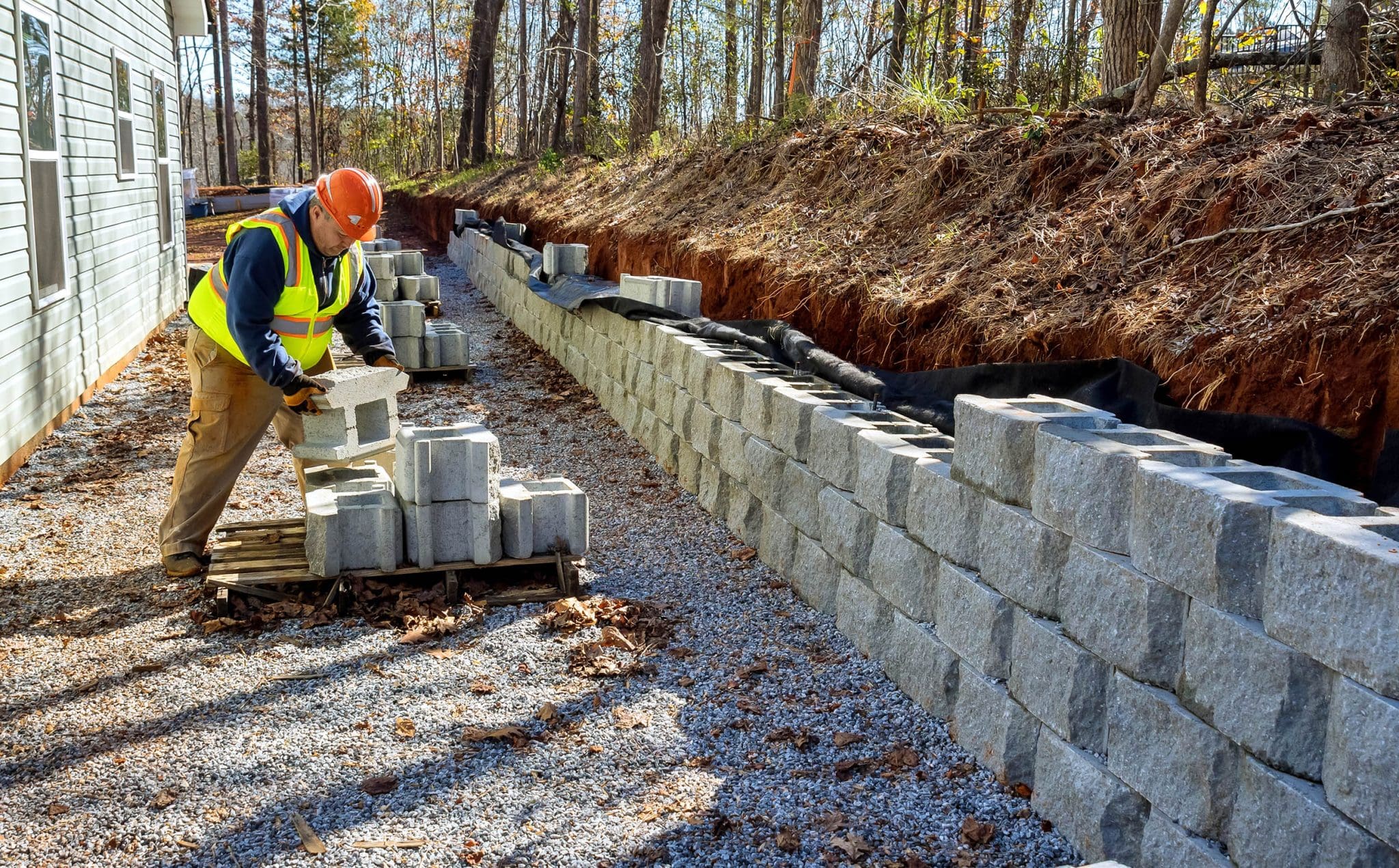 Retaining Wall Installation in Cumming project 1